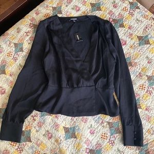 Black, silk Express top